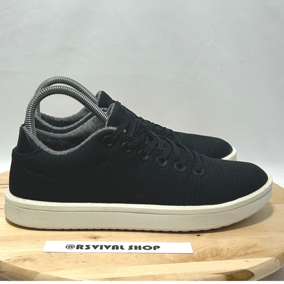 Allbirds Womens Wool Piper Woven Natural Black Low Top Sneaker - Size 9 - Picture 2 of 10